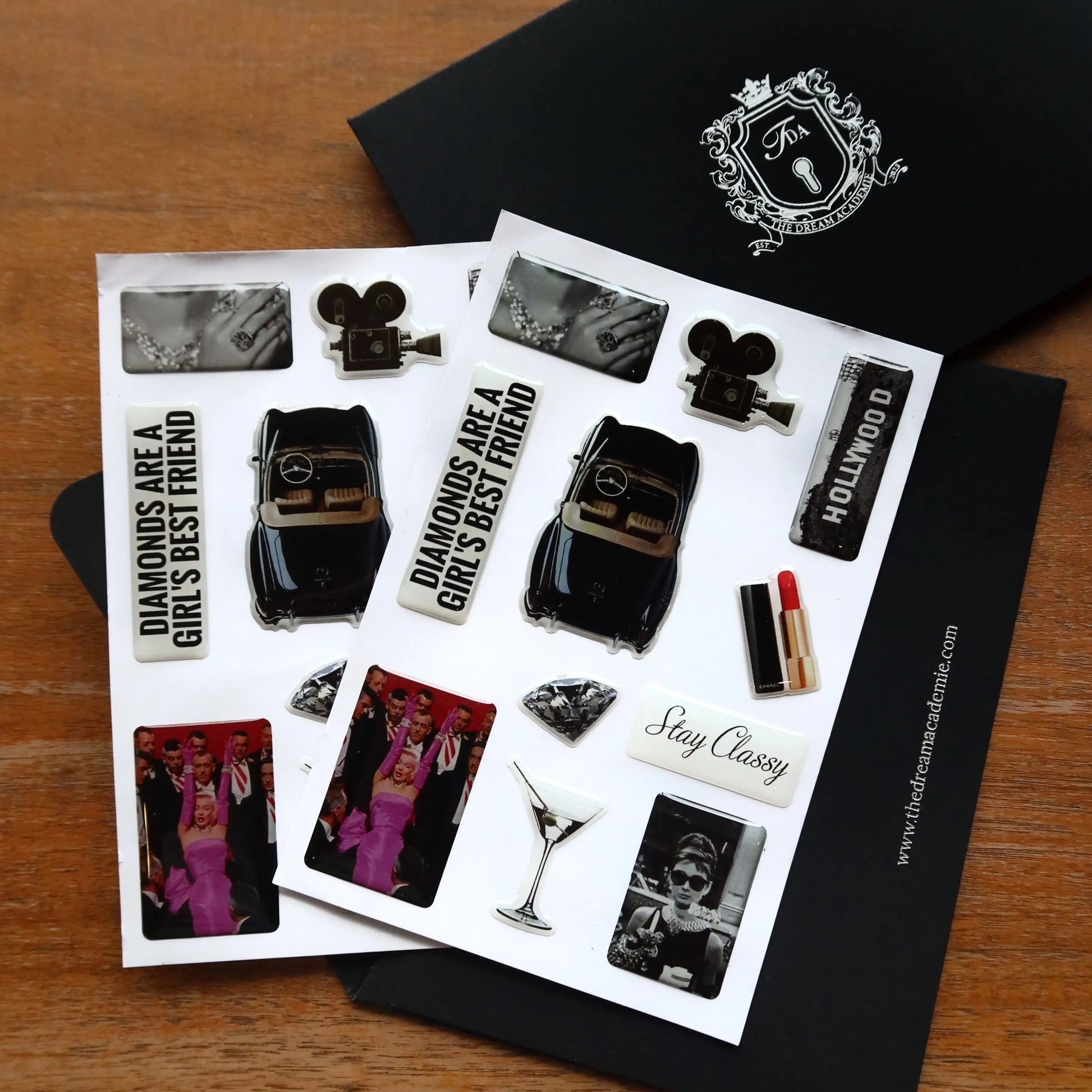 Old Money & Old Hollywood 3D Sticker Set Bundle The Dream Académie